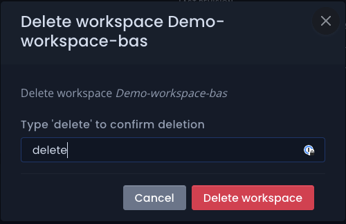 Delete Tracked Workspace